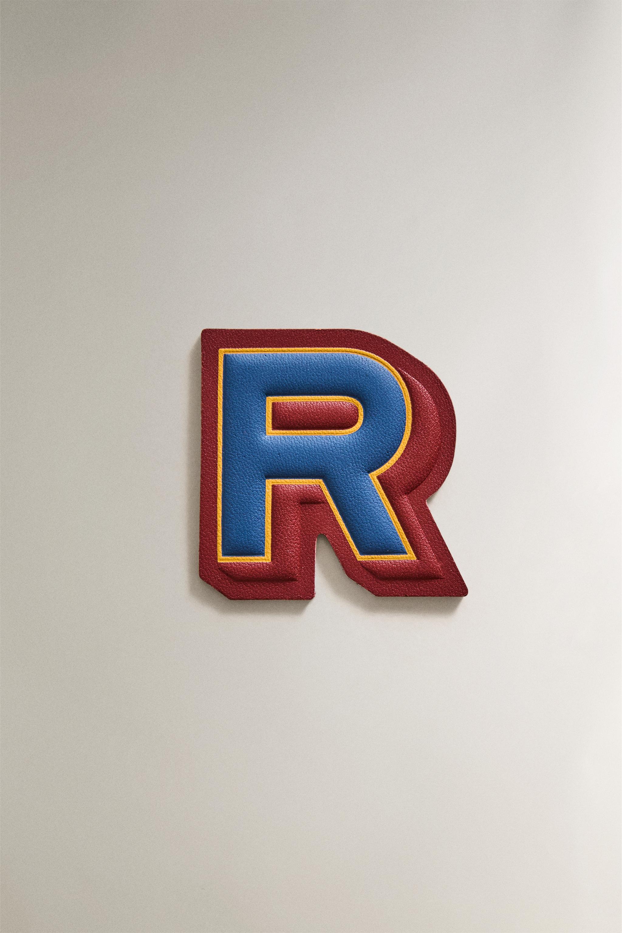 LEATHER LETTER R PATCH
